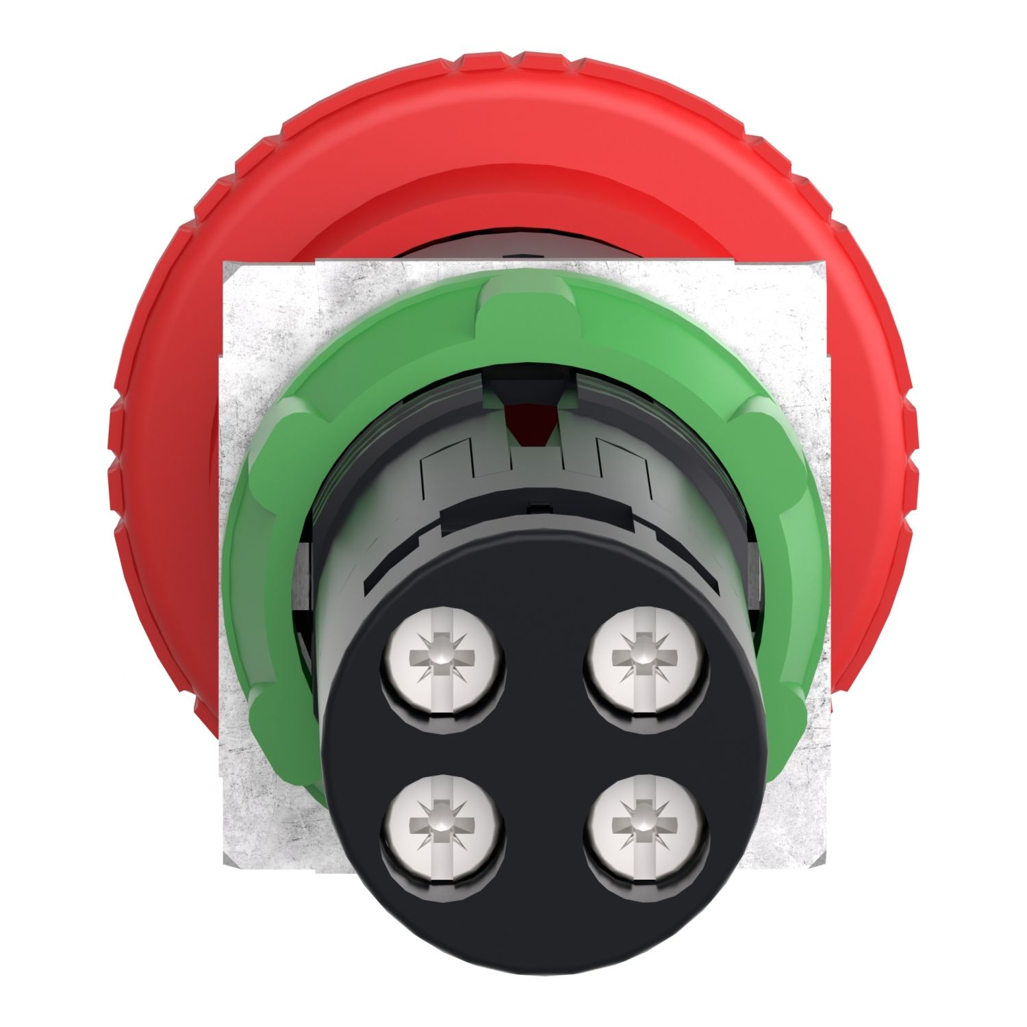 Picture of Emergency switching off monolithic push button, Harmony XB7, 22mm, red mushroom head 40mm, turn to release, 1NO + 1NC