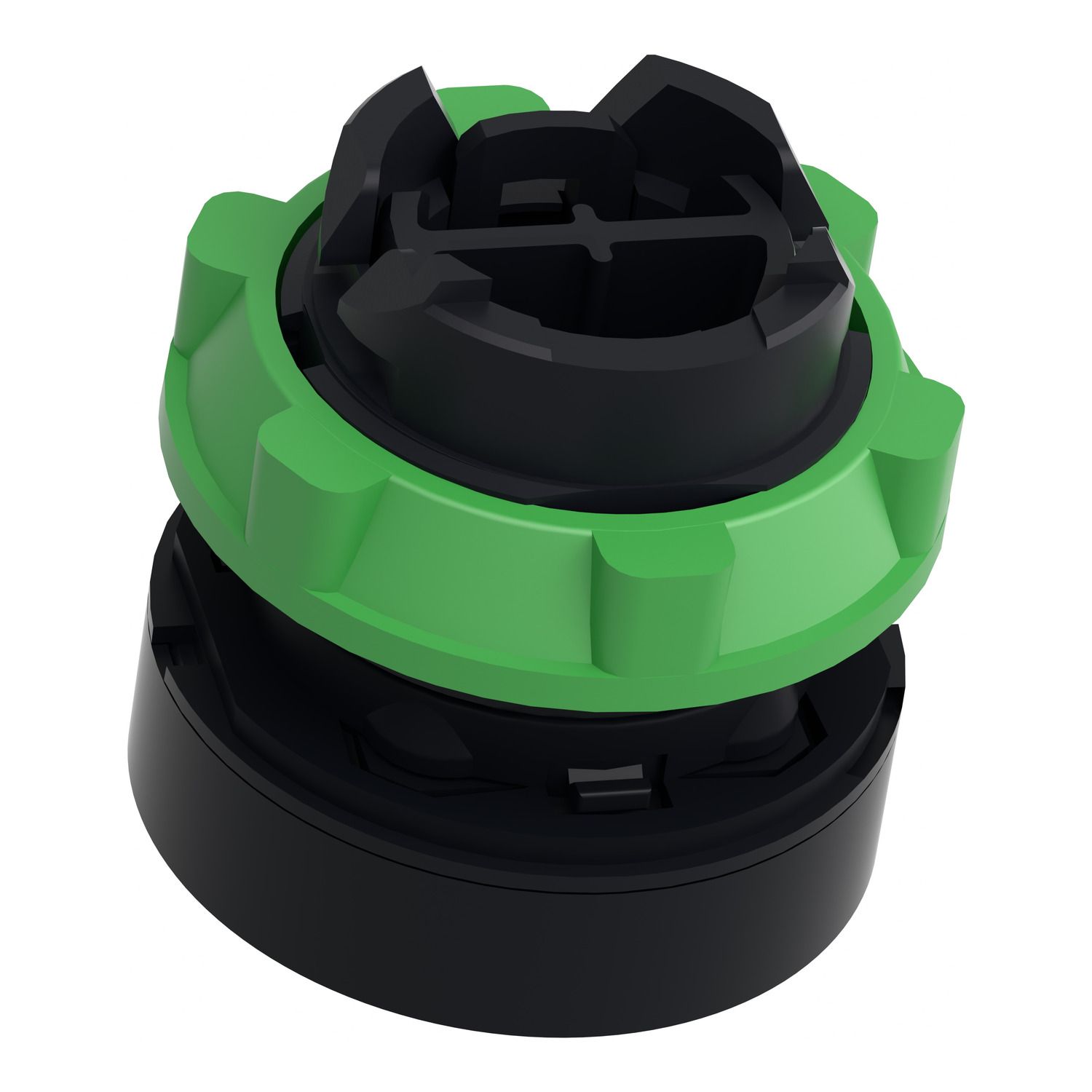 Picture of Head for non illuminated push button, Harmony XB5, plastic, flush, red, 22mm, push push, unmarked