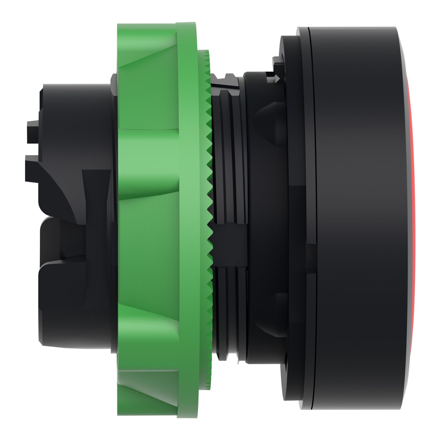 Picture of Head for non illuminated push button, Harmony XB5, plastic, flush, red, 22mm, push push, unmarked