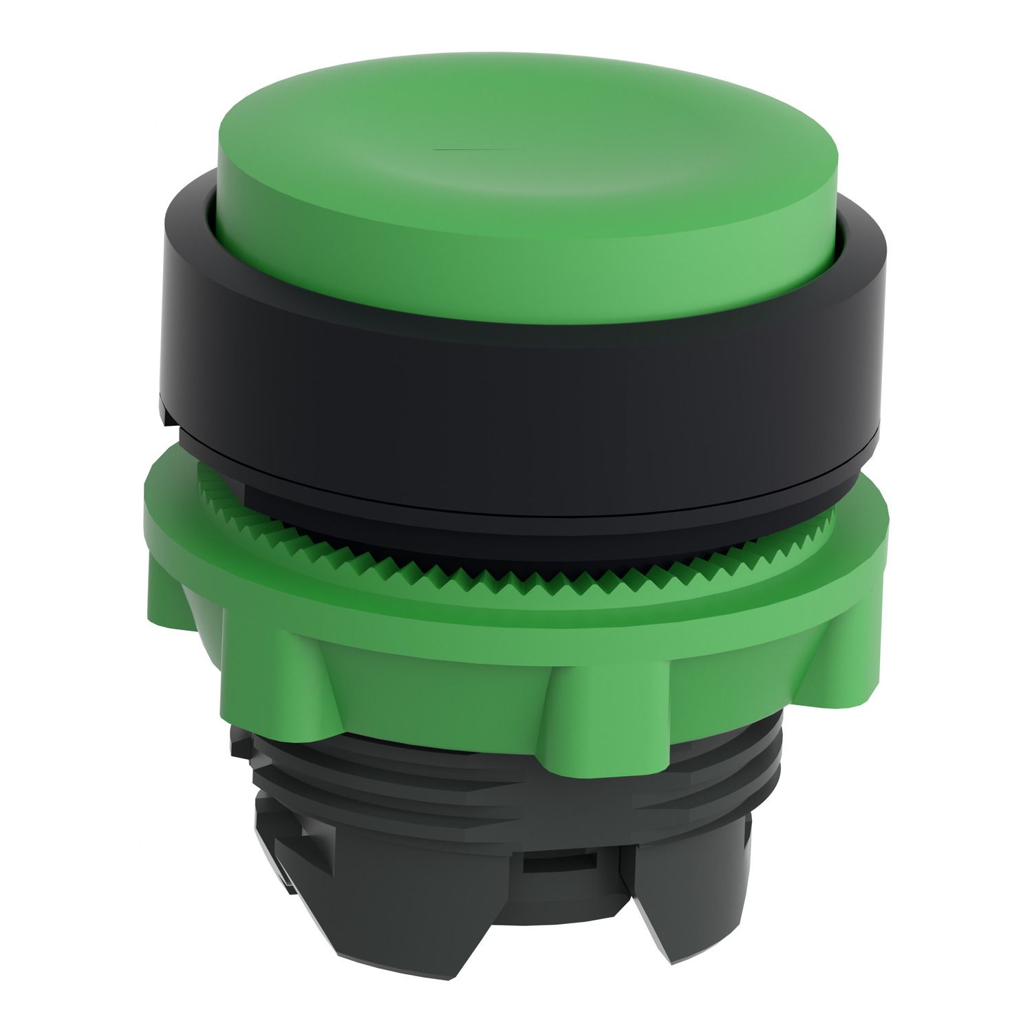 Picture of Push button head, Harmony XB5, plastic, projecting, green, 22mm, spring return, unmarked