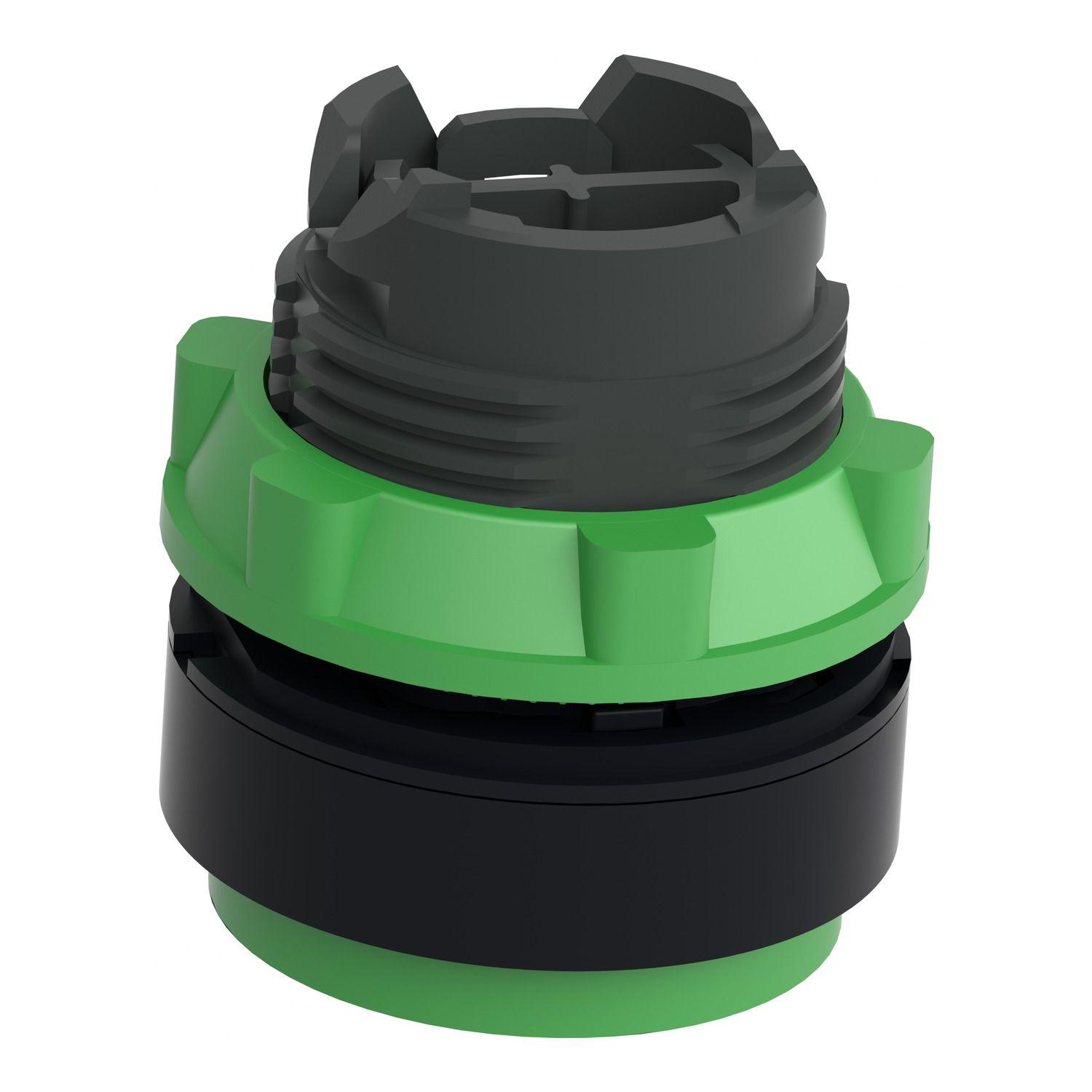 Picture of Push button head, Harmony XB5, plastic, projecting, green, 22mm, spring return, unmarked