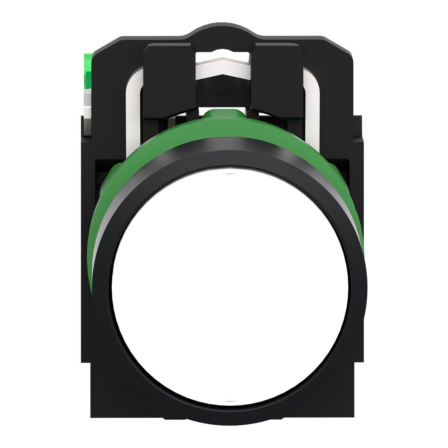 Picture of Wireless and batteryless transmitter, Harmony XB5R, push button, plastic, white, 22mm, spring return