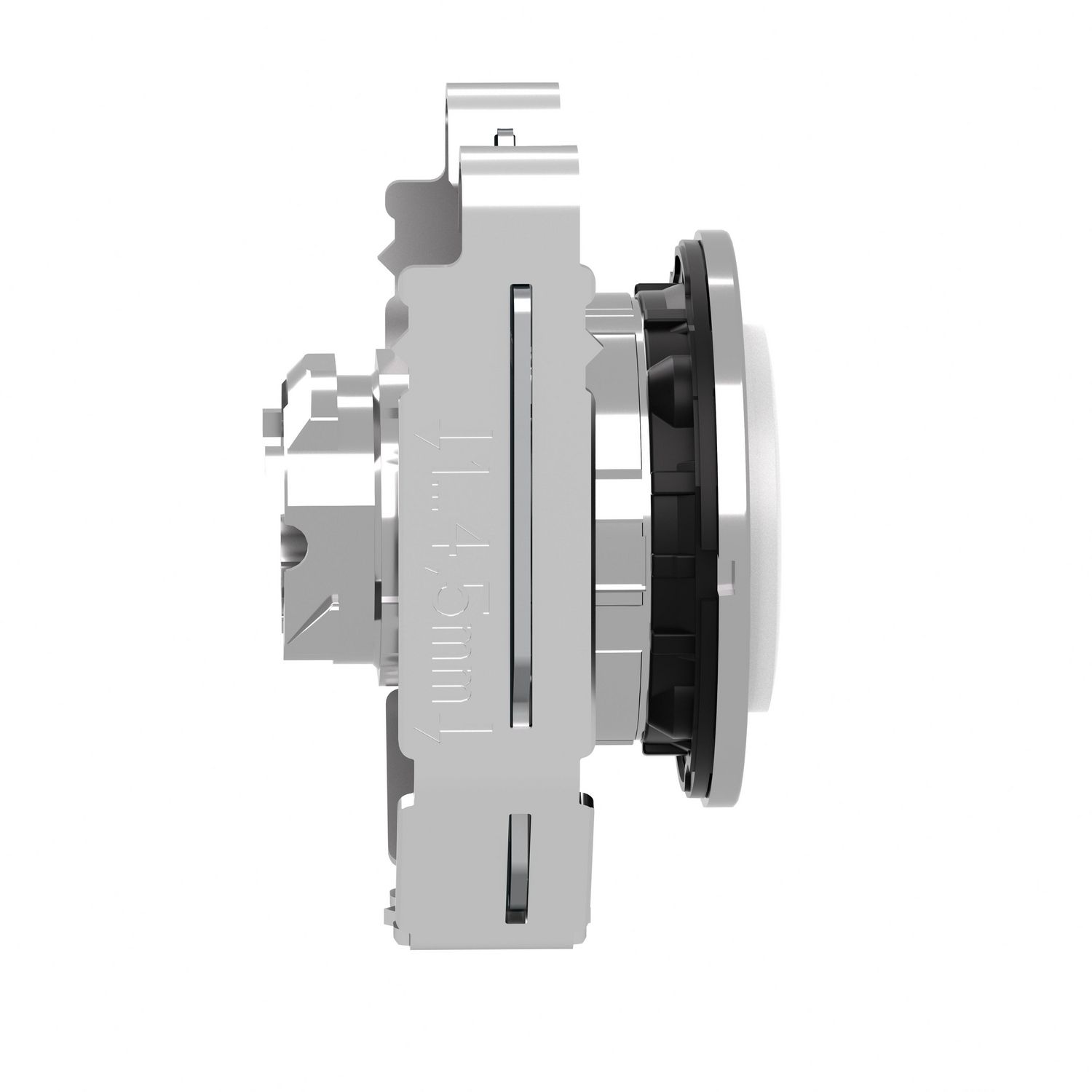 Picture of Head for illuminated push button, Harmony XB4, plastic, white projecting, 30mm, universal LED, spring return, plain lens