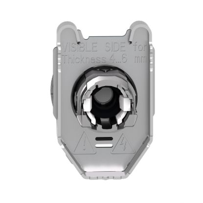 Picture of Head for illuminated selector switch, Harmony XB4, metal, white handle, flush mounted, 30mm, universal LED, 3 positions