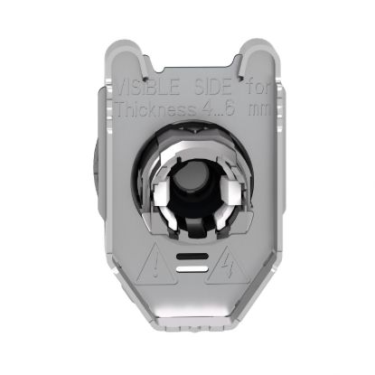 Picture of Head for illuminated selector switch, Harmony XB4, metal, green handle, 30mm, universal LED, 3 positions, to center