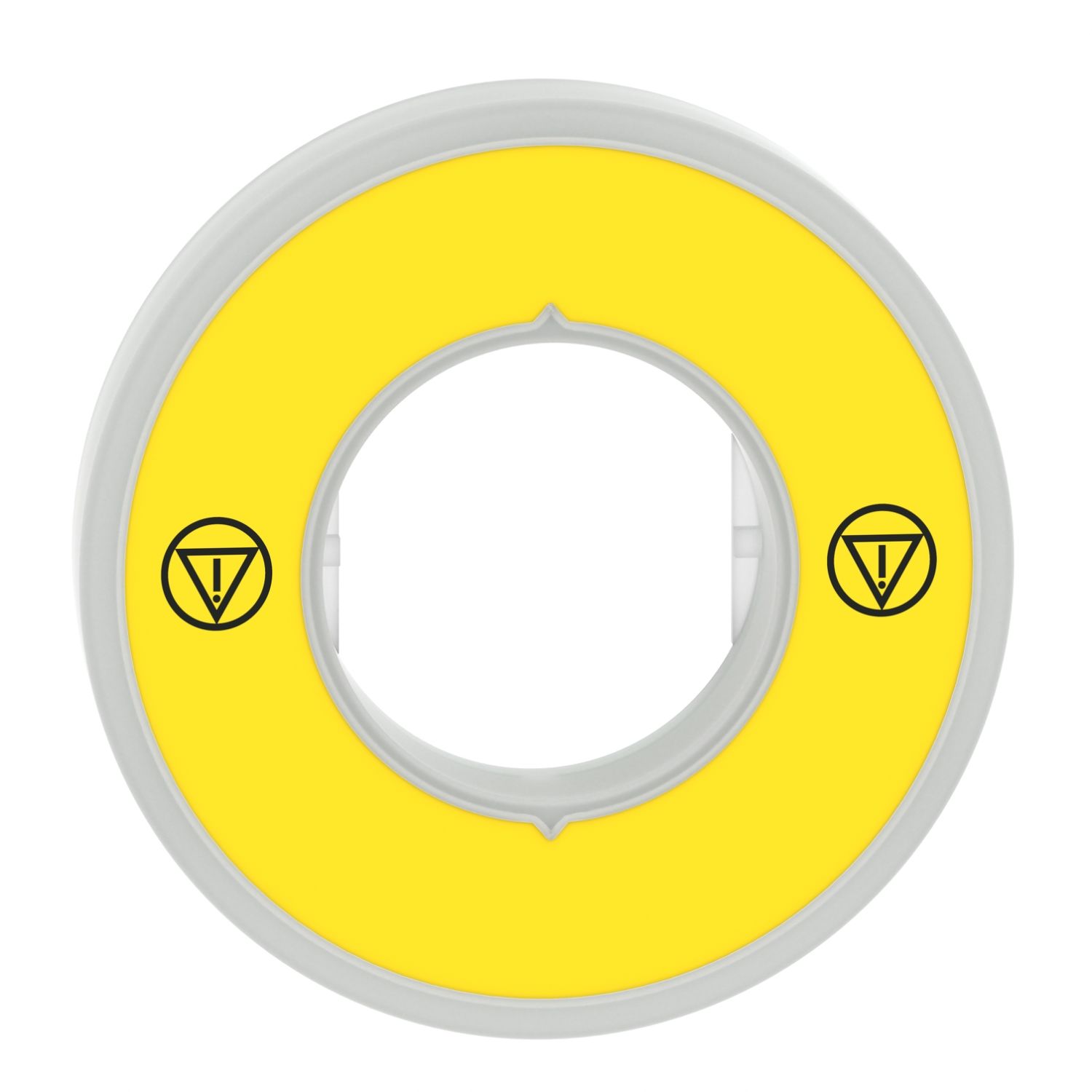 Picture of Illuminated unmarked legend ring, Harmony XB5, 60mm, plastic, yellow, white or red integral LED, 24V AC DC