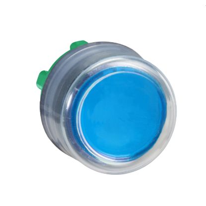 Picture of Head for non illuminated push button, Harmony XB5, plastic, projecting, blue, 22mm, spring return, booted, unmarked