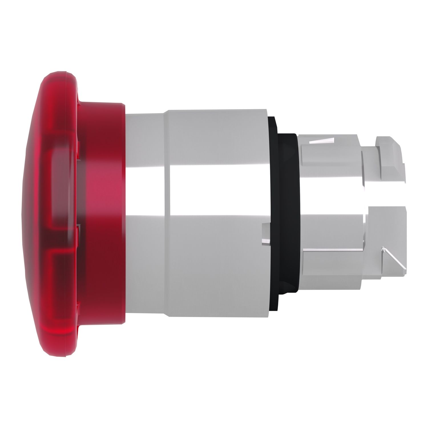 Picture of Head for illuminated emergency switching off push button, Harmony XB4, metal, red mushroom 40mm, 22mm, universal LED, push pull