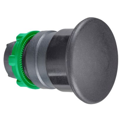 Picture of Head for non illuminated pushbutton, Harmony XB5, plastic, black, mushroom 40mm, 22mm, spring return