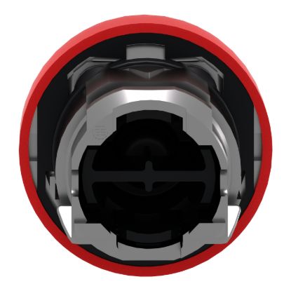 Picture of Head for non illuminated push button, Harmony XB4, red flush pushbutton Ø22 mm spring return unmarked
