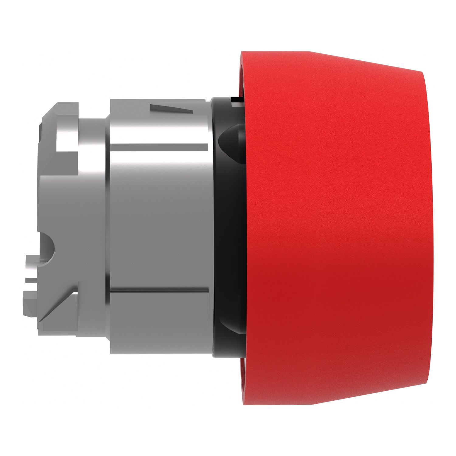 Picture of Head for non illuminated push button, Harmony XB4, red flush pushbutton Ø22 mm spring return unmarked