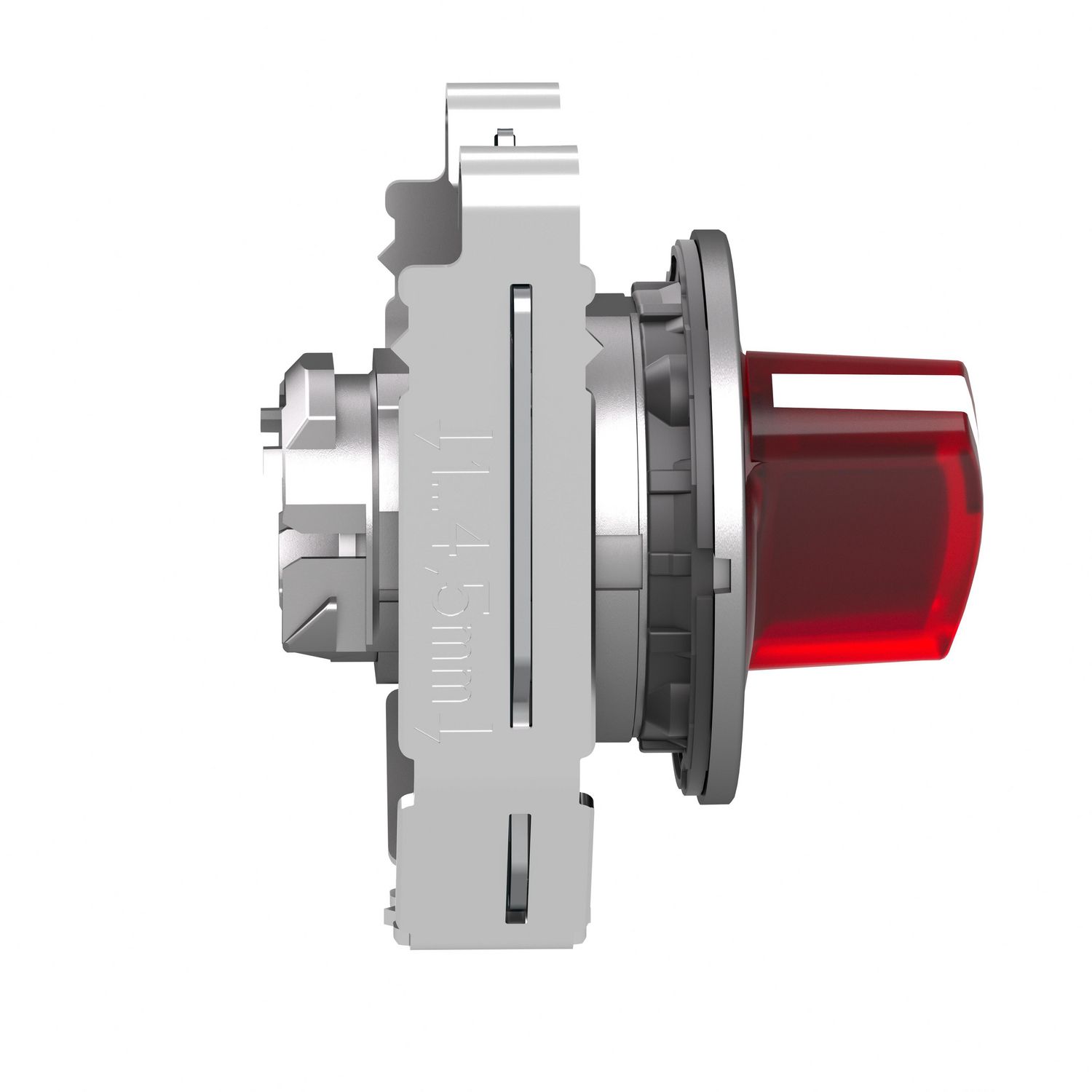 Picture of Head for illuminated selector switch, Harmony XB4, metal, red handle, 30mm, universal LED, 2 positions, spring return