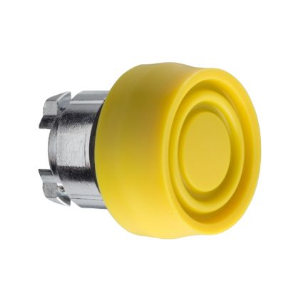 Picture of Head for non illuminated push button, Harmony XB4, yellow flush pushbutton Ø22 mm spring return unmarked