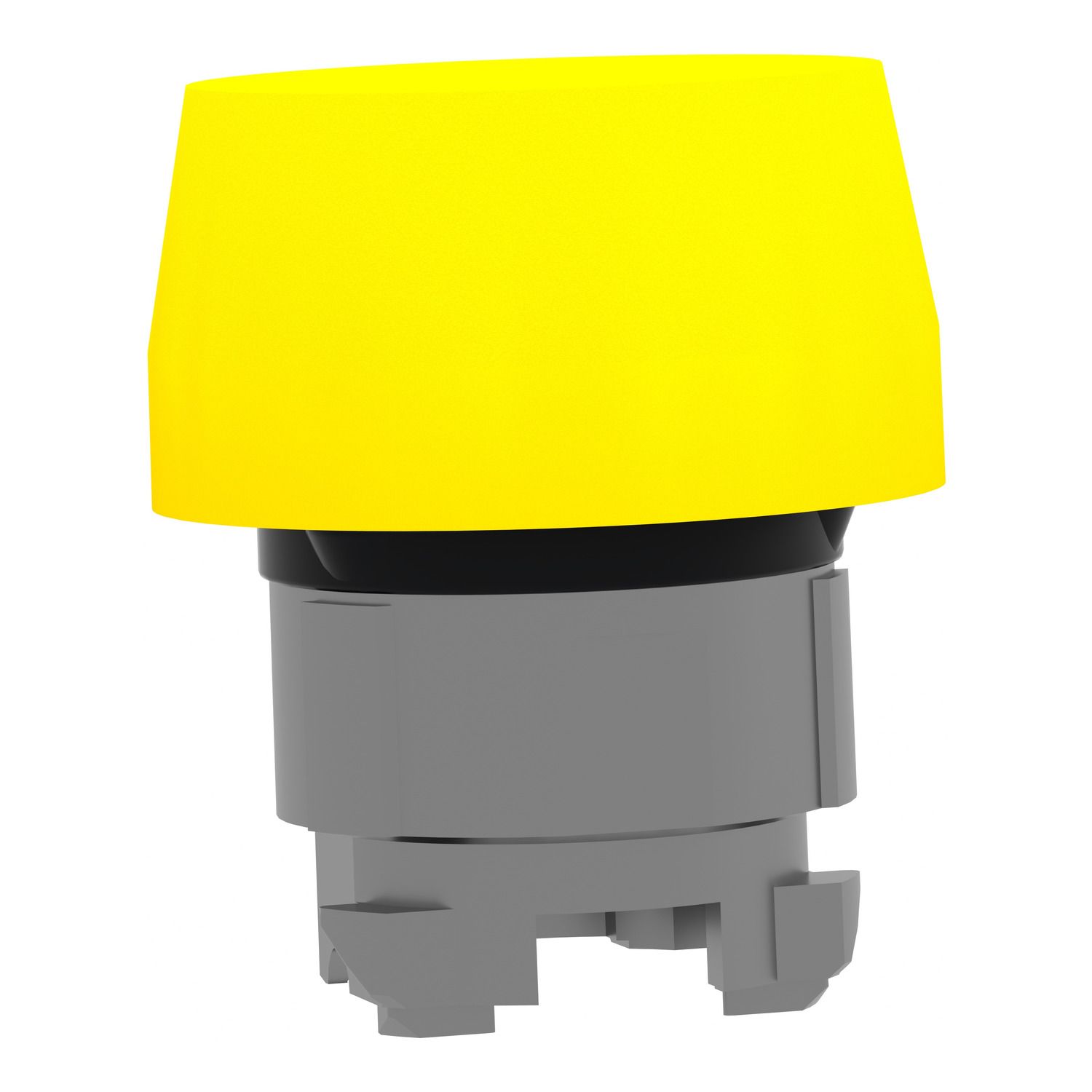 Picture of Head for non illuminated push button, Harmony XB4, yellow flush pushbutton Ø22 mm spring return unmarked