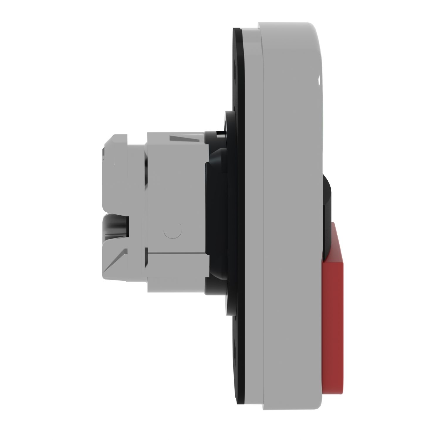 Picture of Head for double headed push button, Harmony XB4, metal, 22mm, 1 green flush unmarked+1 red projecting unmarked