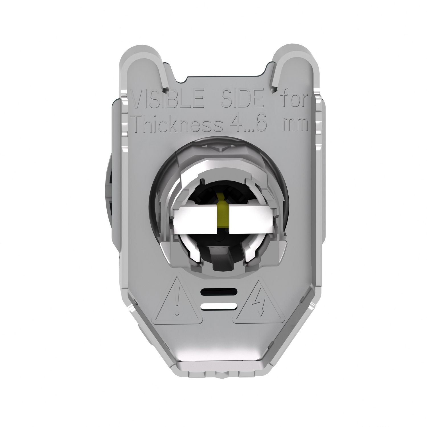 Picture of Head for selector switch, Harmony XB4, yellow handle, flush, 30mm, 2 positions, stay put