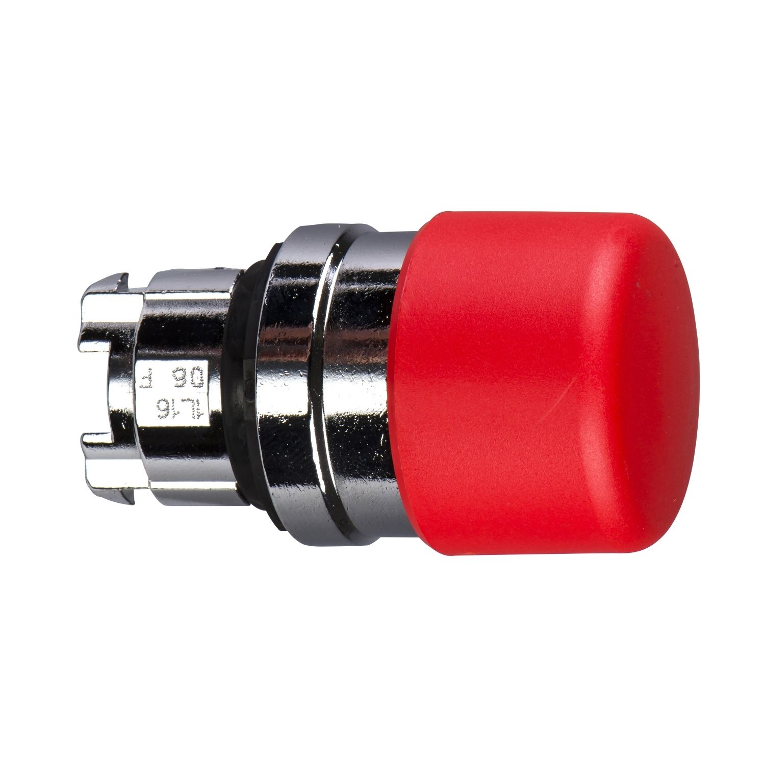 Picture of Head for non illuminated pushbutton, Harmony XB4, mushroom 30mm, metal, red, 22mm, spring return