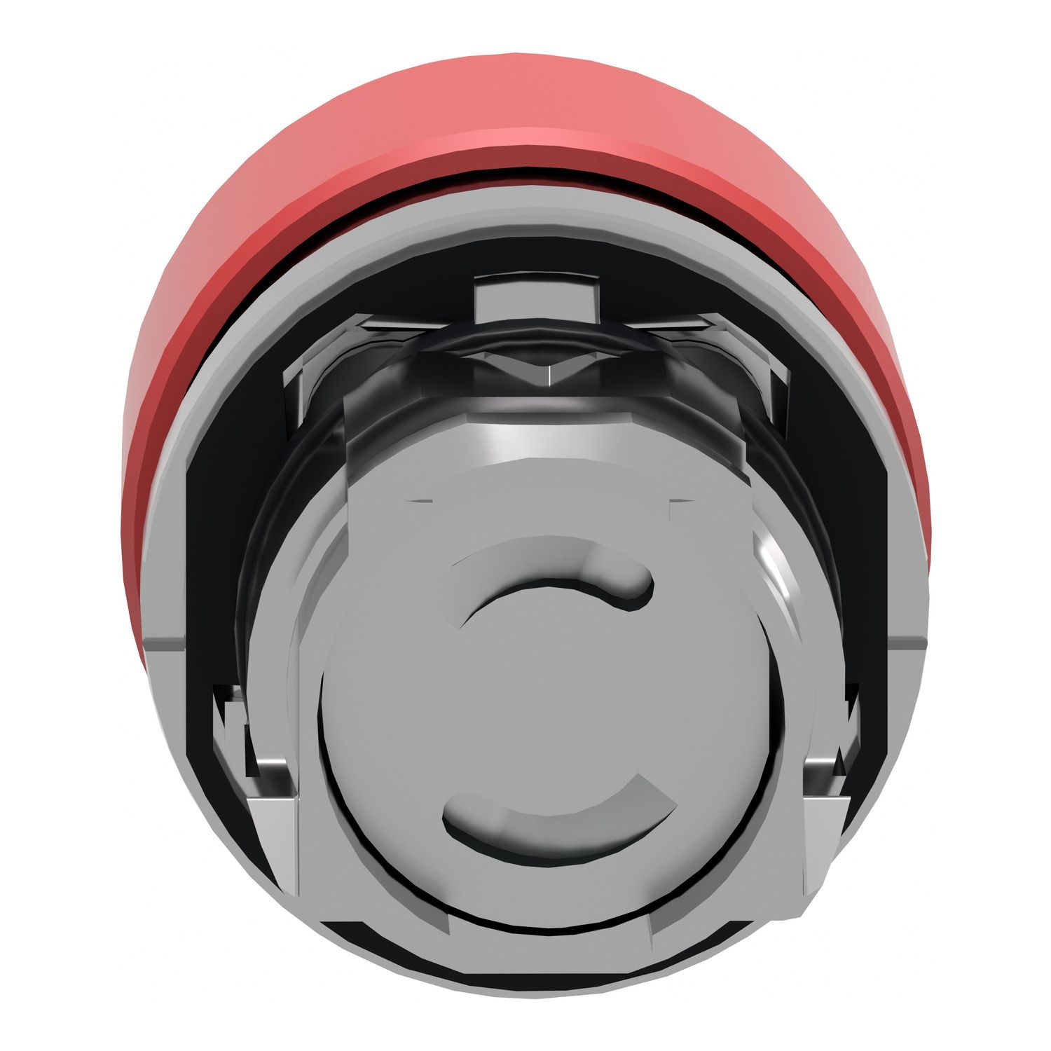 Picture of Head for non illuminated pushbutton, Harmony XB4, mushroom 30mm, metal, red, 22mm, spring return