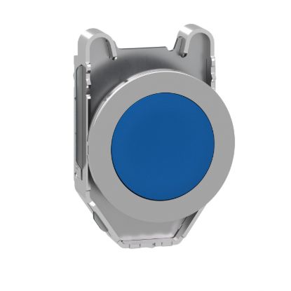 Picture of Head for non illuminated push button, Harmony XB4, flush mounted blue flush caps pushbutton push