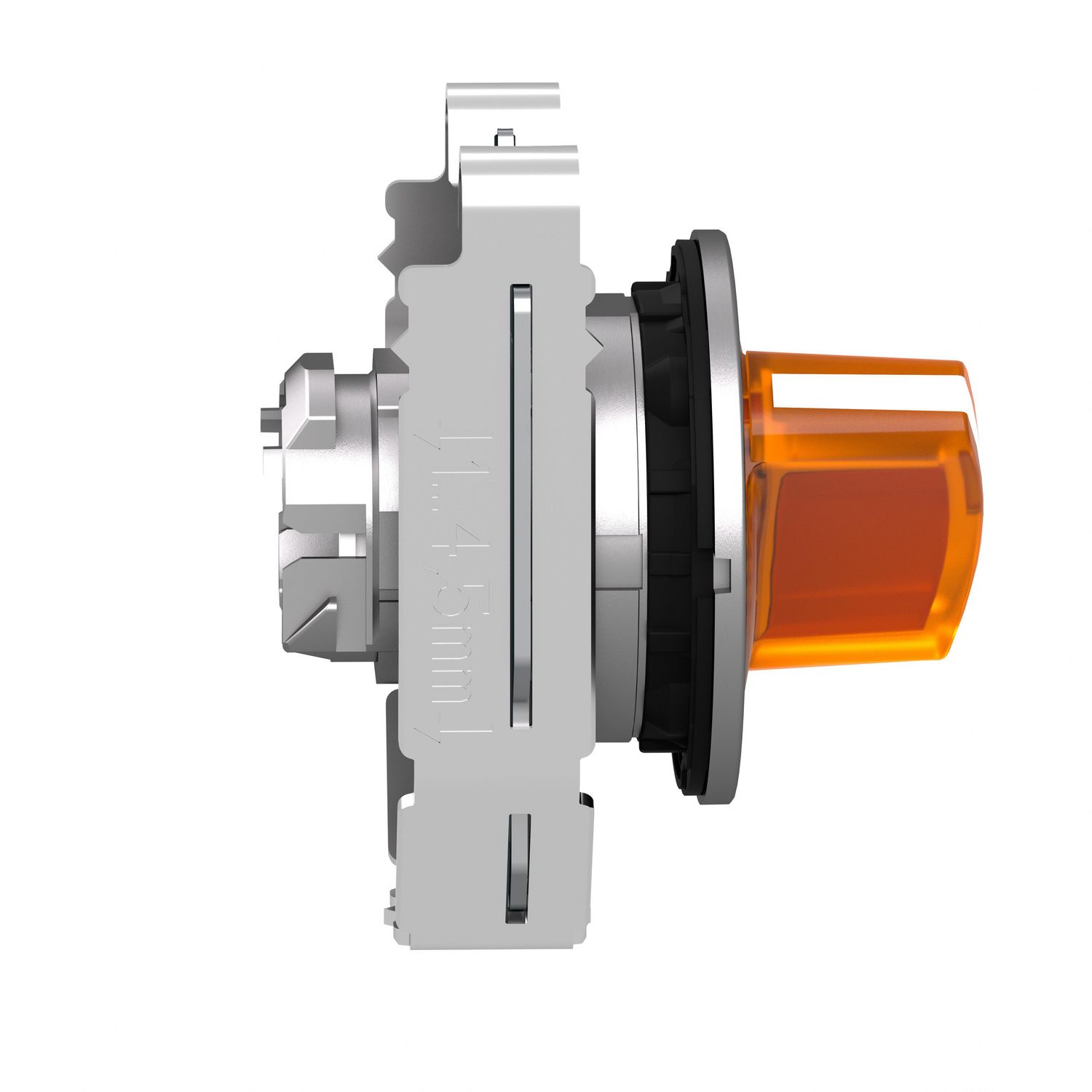 Picture of Head for illuminated selector switch, Harmony XB4, metal, orange handle, 30mm, universal LED, 2 positions