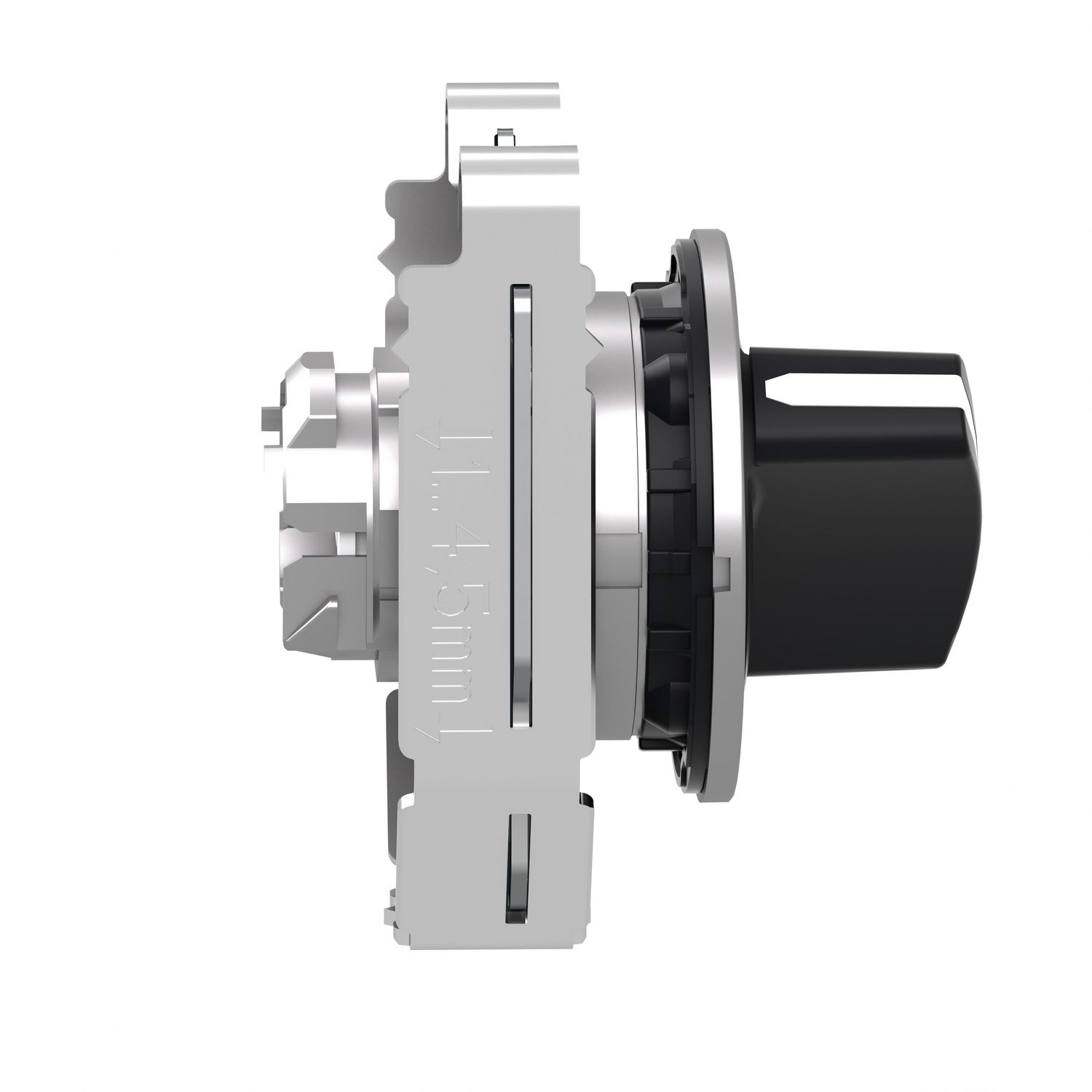 Picture of Flush mounted selector switch head, Harmony XB4, metal, black, 30mm, 2 positions, stay put