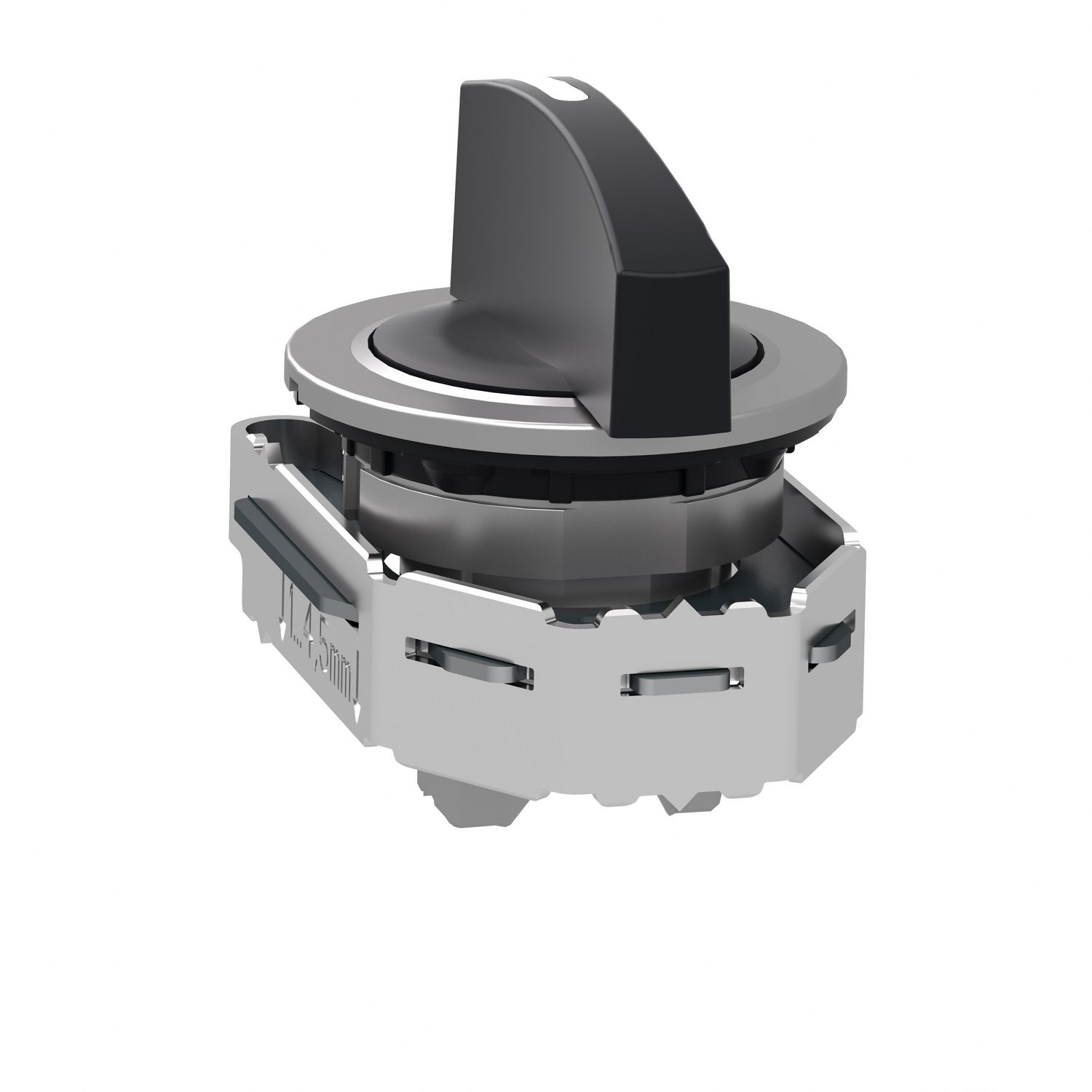 Picture of Head for selector switch, Harmony XB4, flush mounted black long handle 3 position stay put