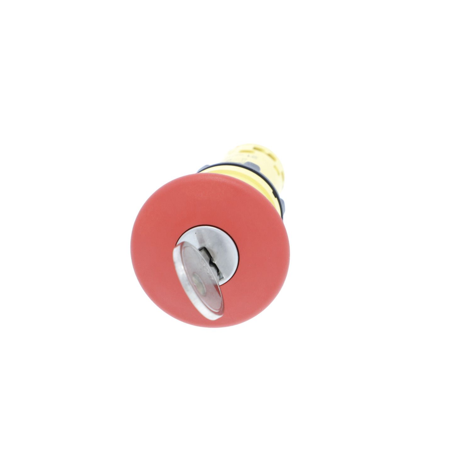Picture of Monolithic emergency stop, Harmony XB7, plastic, red mushroom 40mm, 22mm, latching key release, 2NC