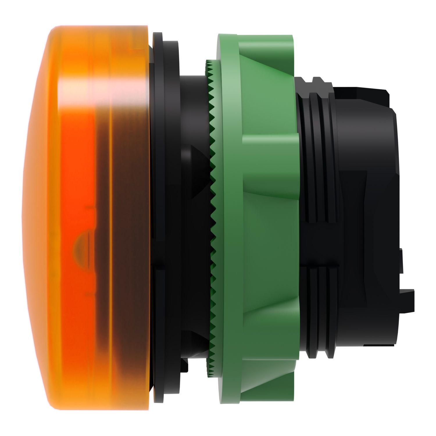 Picture of Head for Pilot light, Harmony XB5, plastic, orange, 22mm, universal LED, plain lens