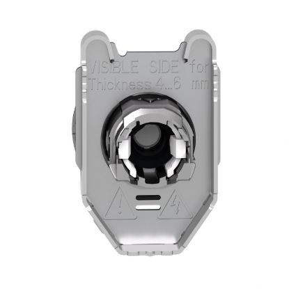 Picture of Head for illuminated selector switch, Harmony XB4, metal, red handle, flush mounted, 30mm, universal LED, 3 positions