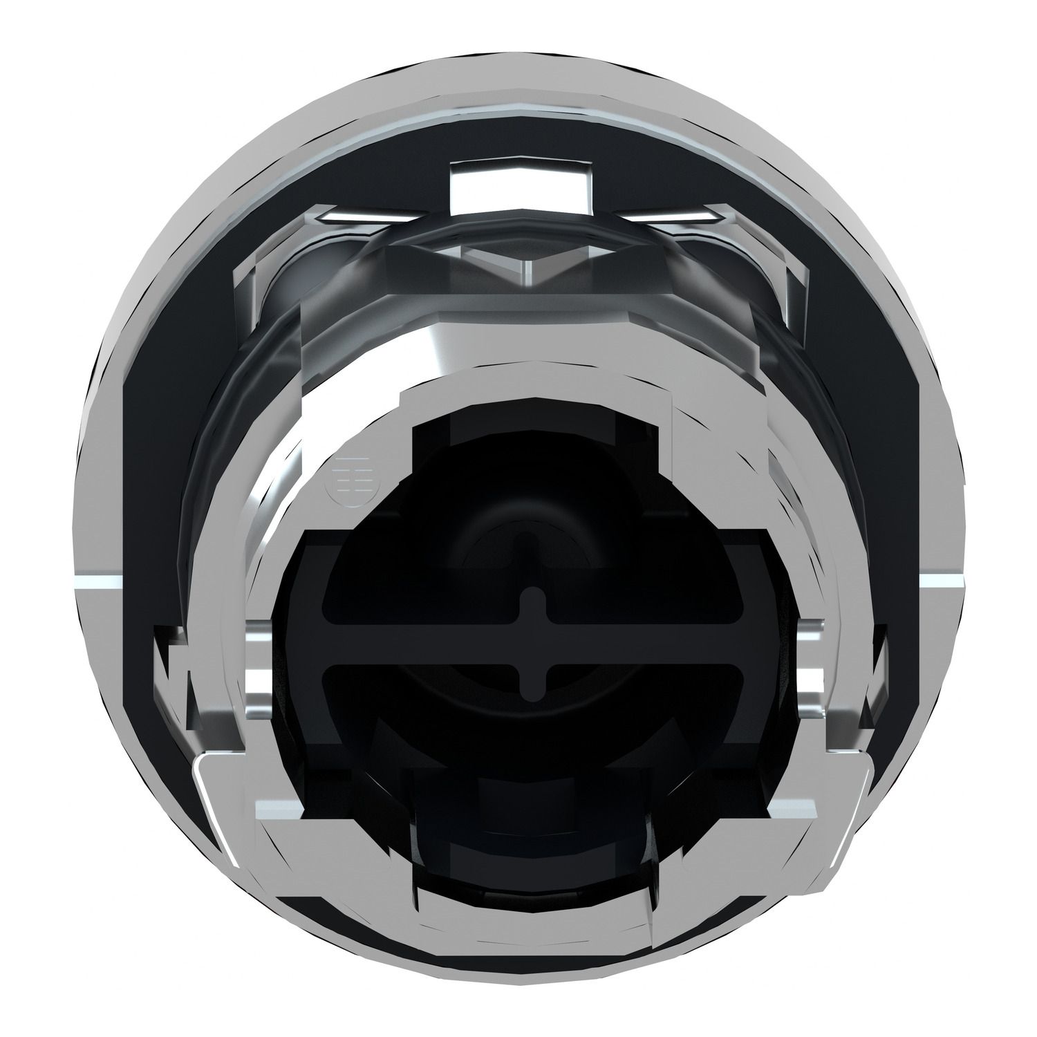 Picture of Projecting push button head 40mm, Harmony XB4, metal, red, 22mm, spring return, marked O