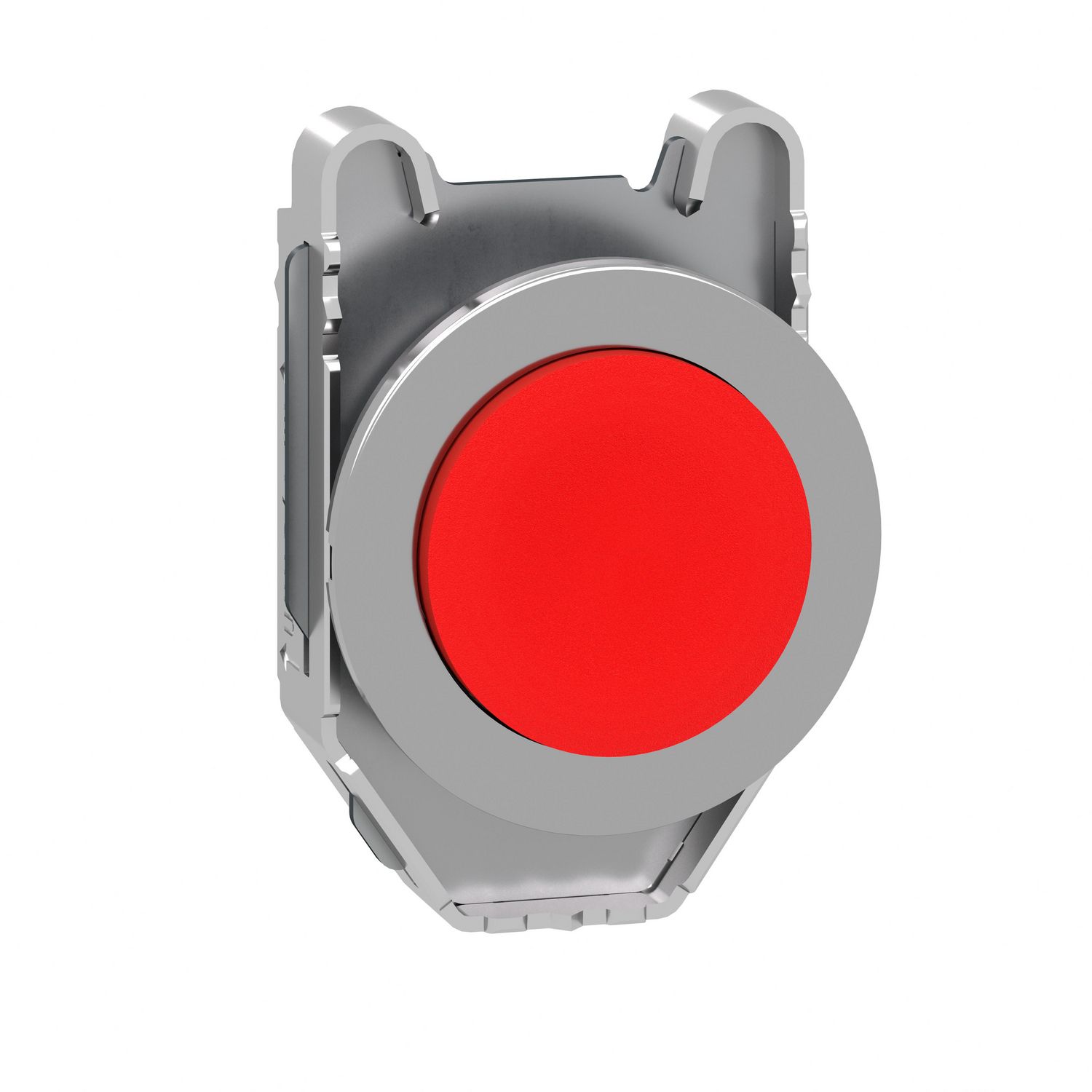 Picture of Head for non illuminated push button, Harmony XB4, flush mounted red projecting pushbutton push