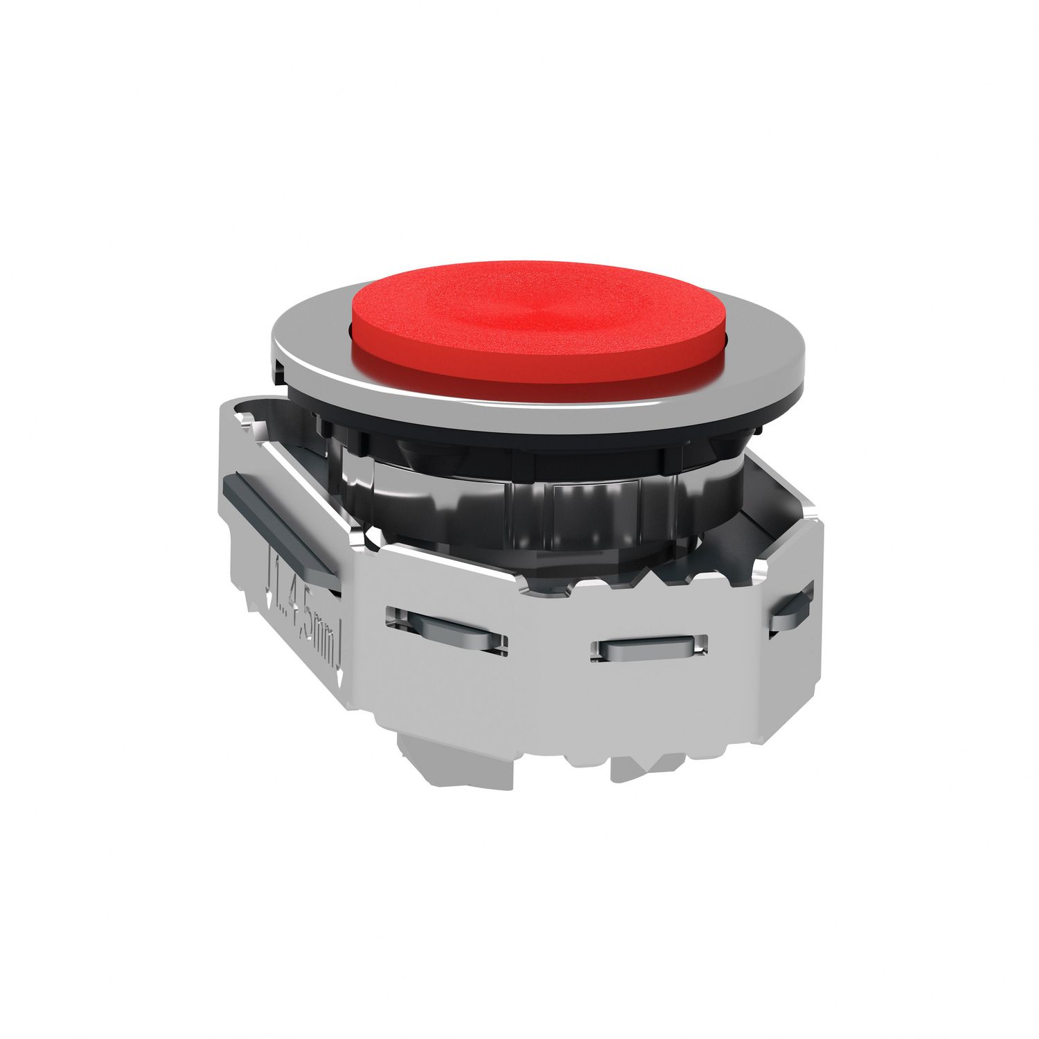 Picture of Head for non illuminated push button, Harmony XB4, flush mounted red projecting pushbutton push