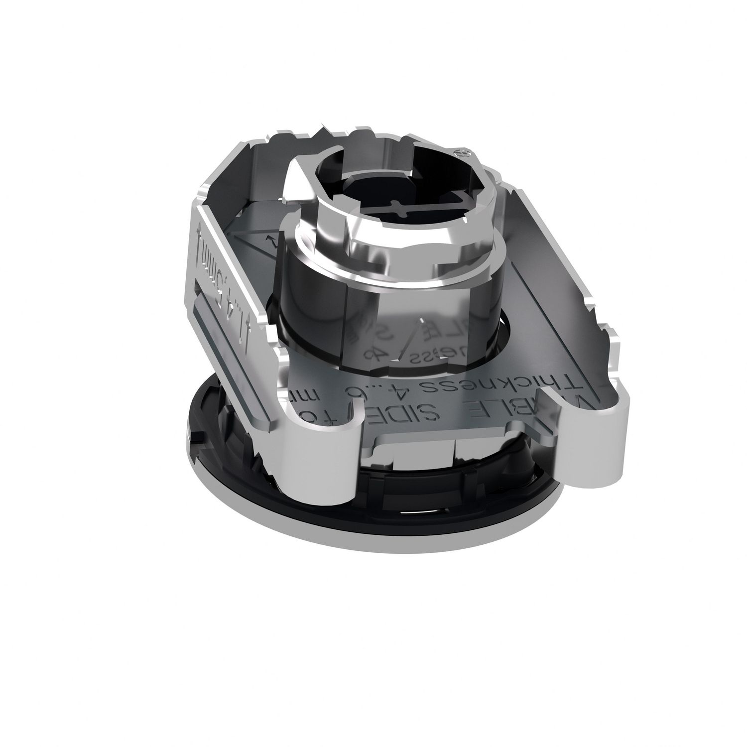 Picture of Head for non illuminated push button, Harmony XB4, flush mounted red projecting pushbutton push