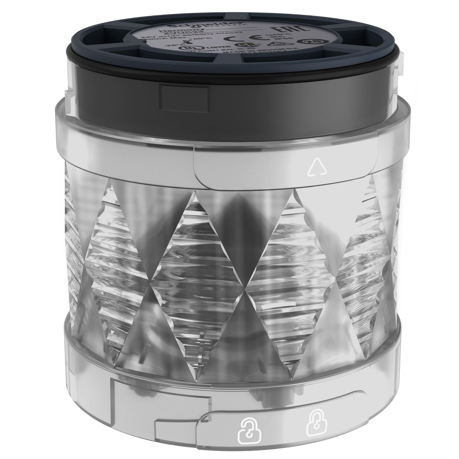 Picture of Illuminated LED unit for modular tower lights, Harmony XVU, white, Ø60, steady, IP65, 24 V AC/DC