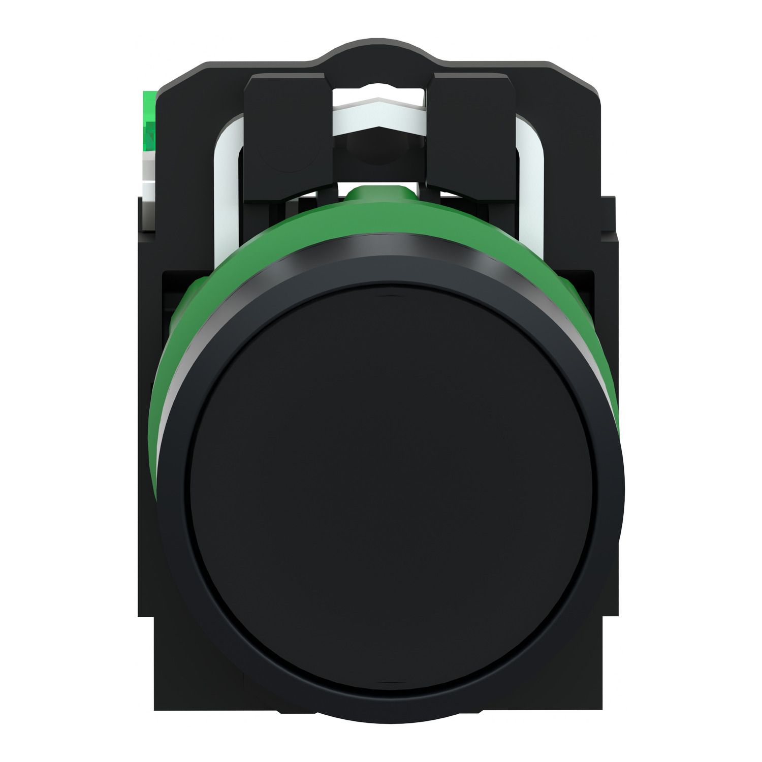 Picture of Wireless and batteryless transmitter, Harmony XB5R, push button, plastic, black, 22mm, spring return