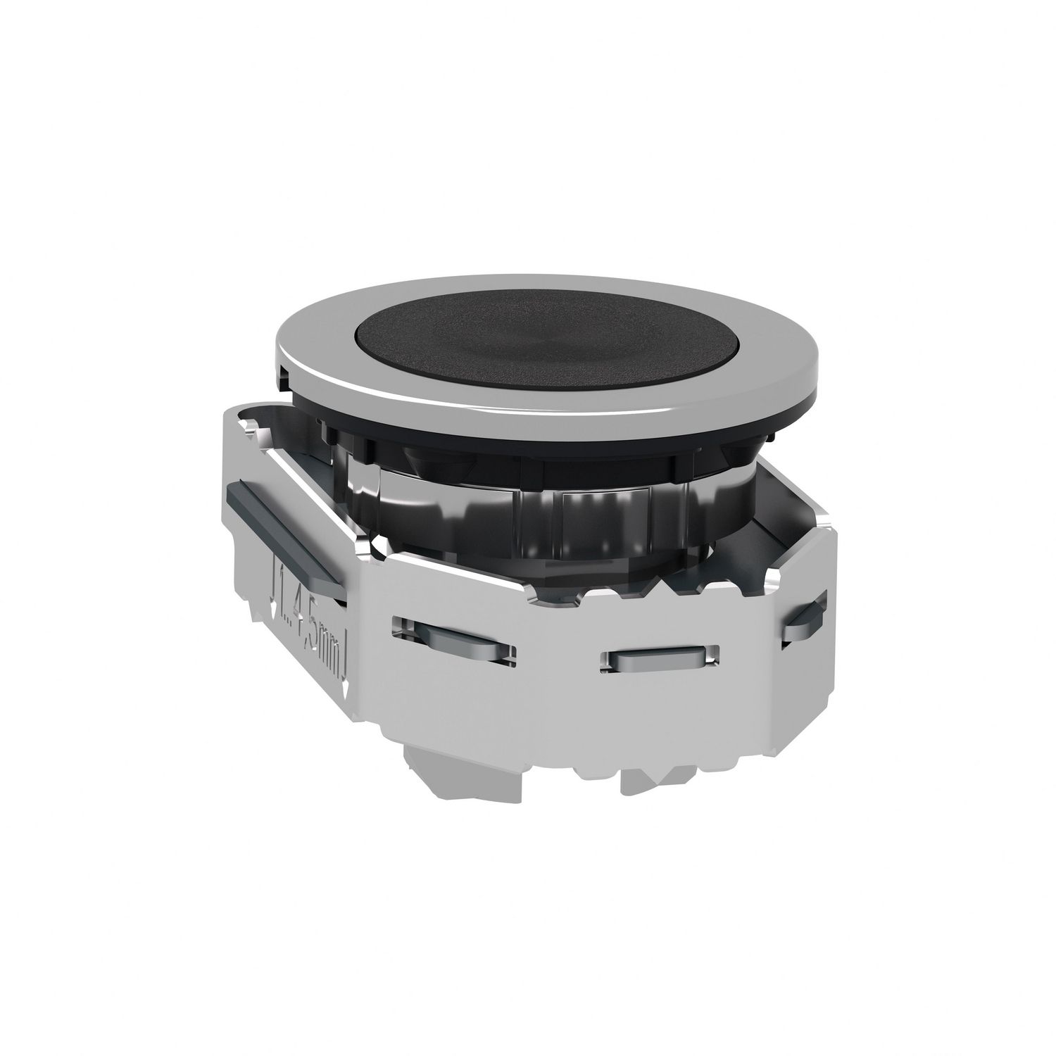 Picture of Head for non illuminated push button, Harmony XB4, flush mounted black flush caps pushbutton push