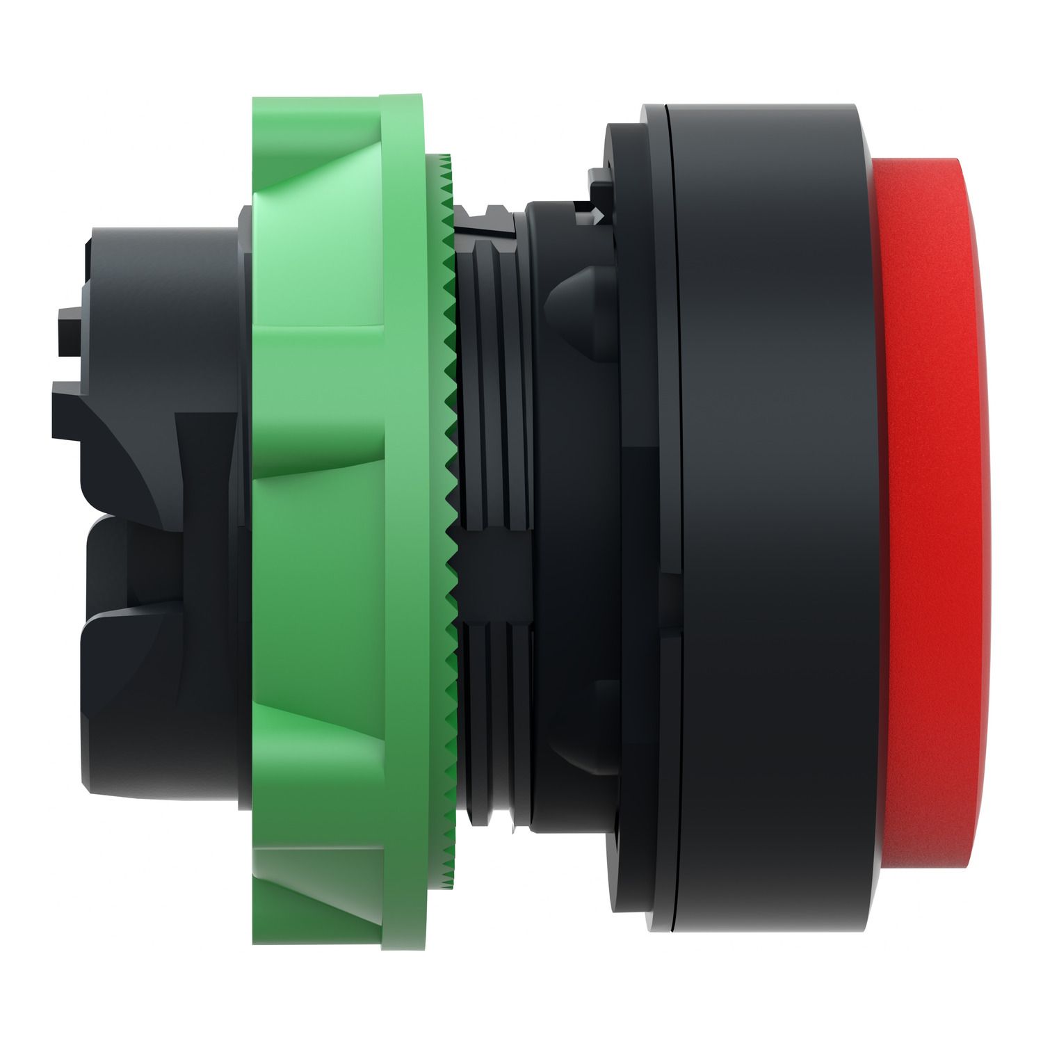 Picture of Projecting push button head 40mm, Harmony XB5, plastic, red, 22mm, spring return, marked STOP