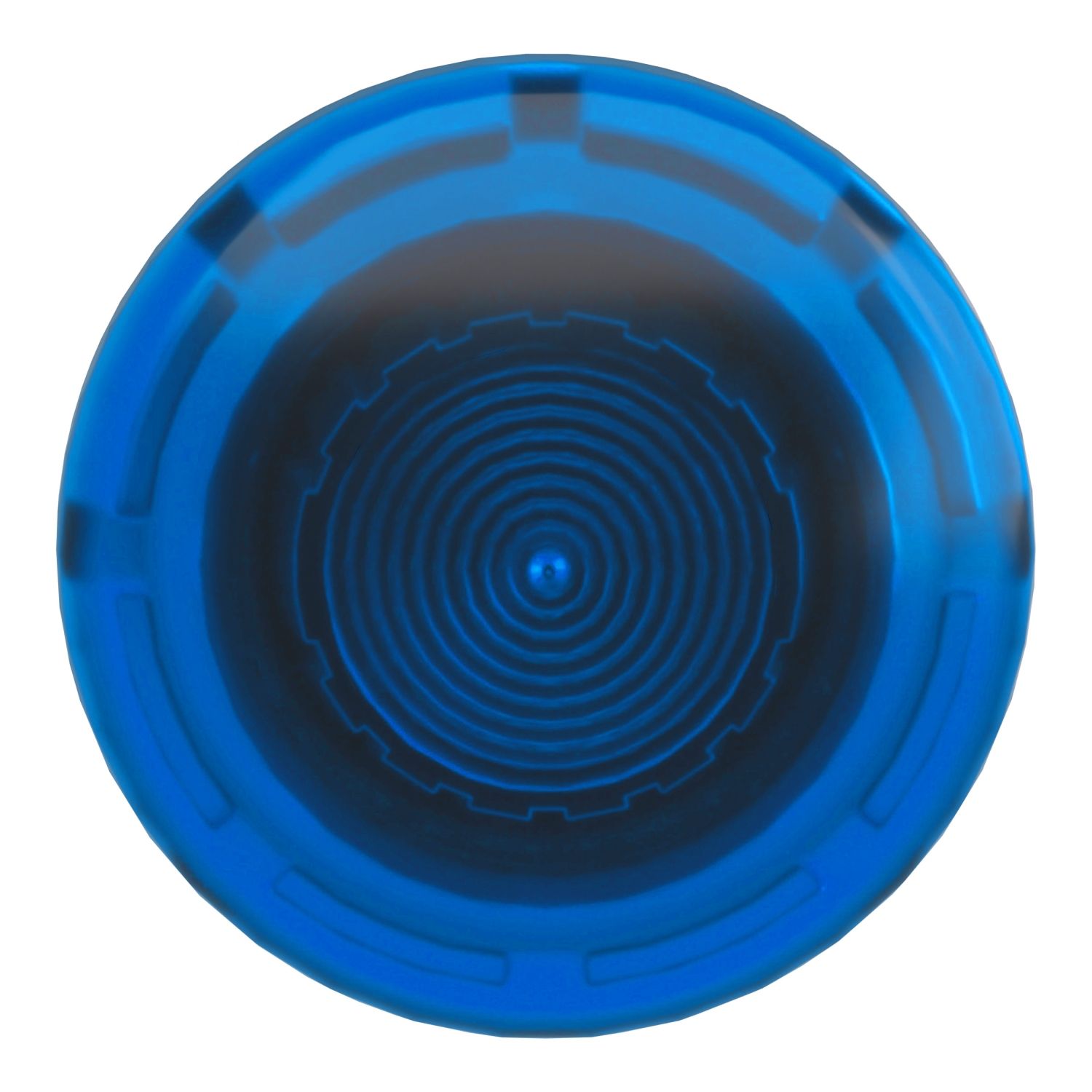 Picture of Head for illuminated push button, Harmony XB4, metal, blue mushroom 40mm, 22mm, universal LED, spring return