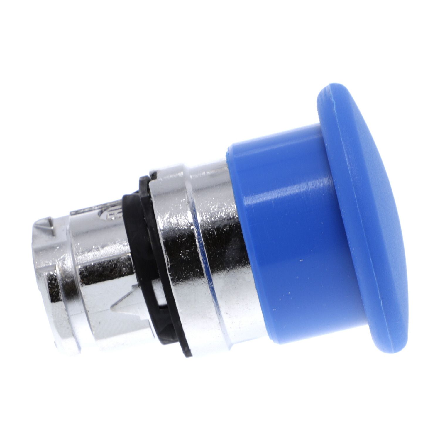 Picture of Head for non illuminated pushbutton, Harmony XB4, mushroom 40mm, metal, blue, 22mm, spring return