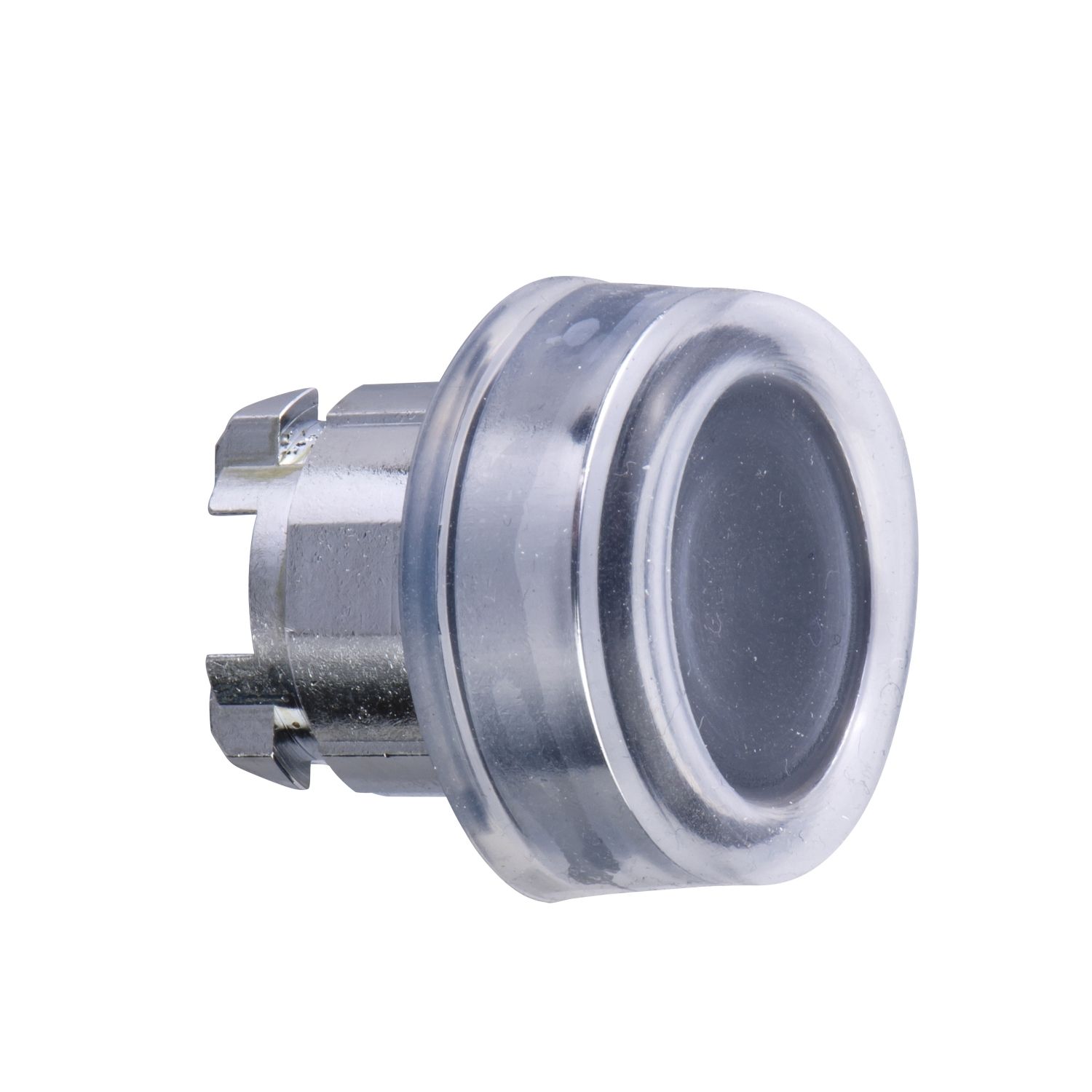 Picture of Head for non illuminated push button, Harmony XB4, metal, flush, black, 22mm, spring return, booted, unmarked