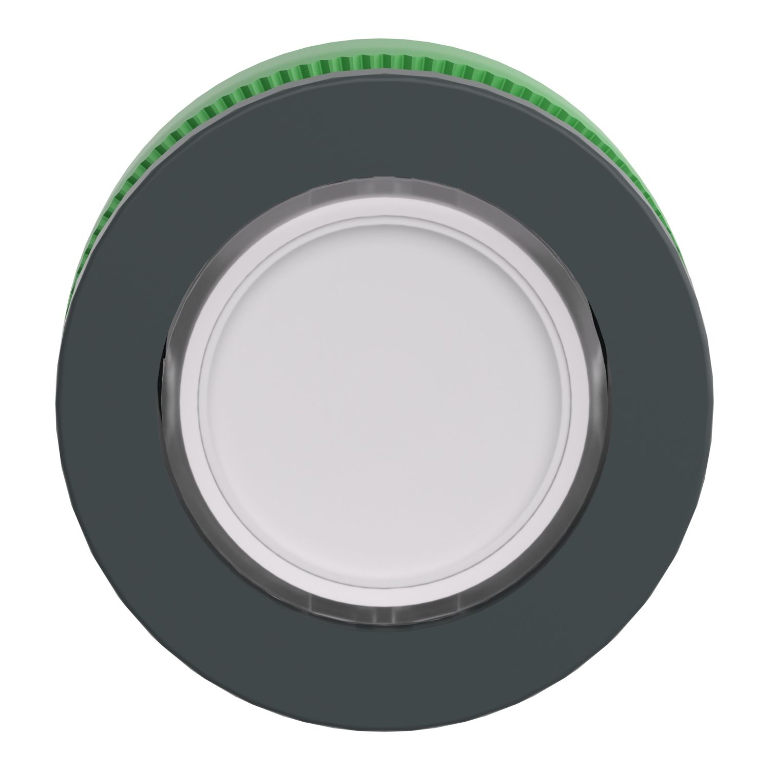 Picture of Head for illuminated push button, Harmony XB5, antimicrobial, plastic, white flush mounted, 30mm, universal LED,