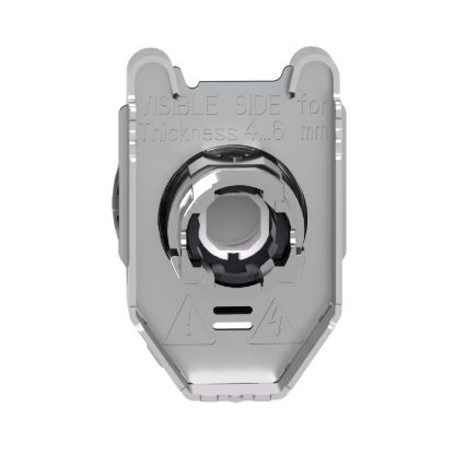 Picture of Head for illuminated push button, Harmony XB4, metal, green projecting, 30mm, universal LED, push-push, unmarked