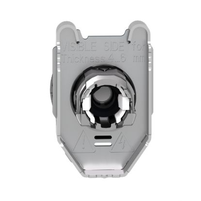 Picture of Head for illuminated selector switch, Harmony XB4, metal, orange handle, 30mm, universal LED, 3 positions, to center