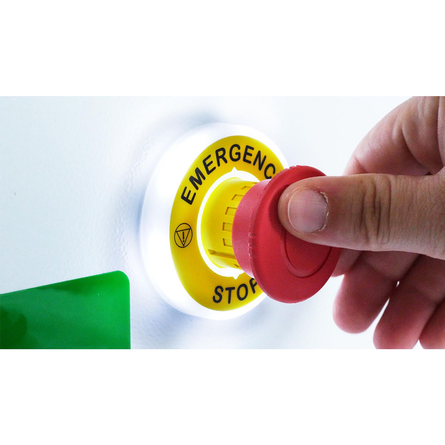 Picture of Illuminated unmarked legend ring, Harmony XB5, 60mm, plastic, yellow, red fixed integral LED, 230...240V AC