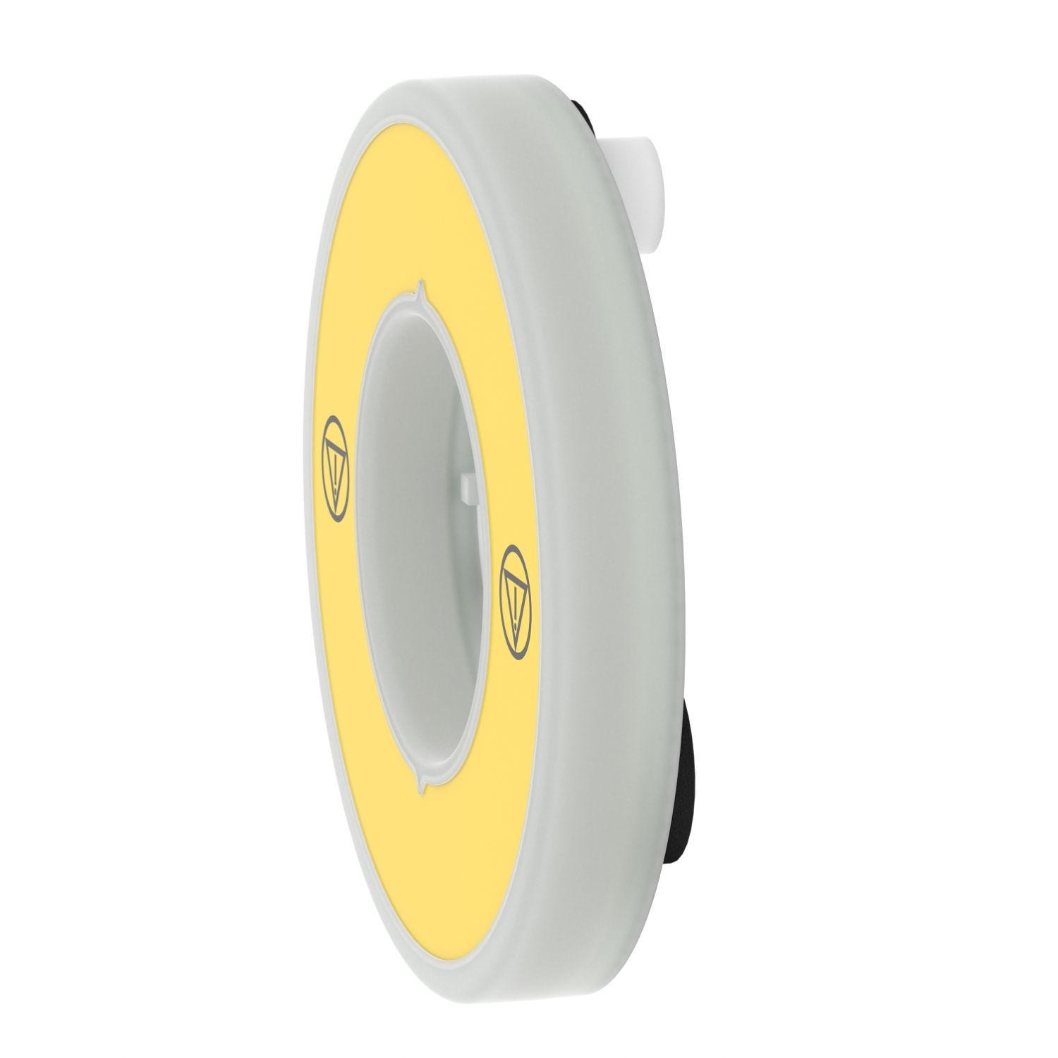 Picture of Illuminated unmarked legend ring, Harmony XB5, 60mm, plastic, yellow, red fixed integral LED, 230...240V AC
