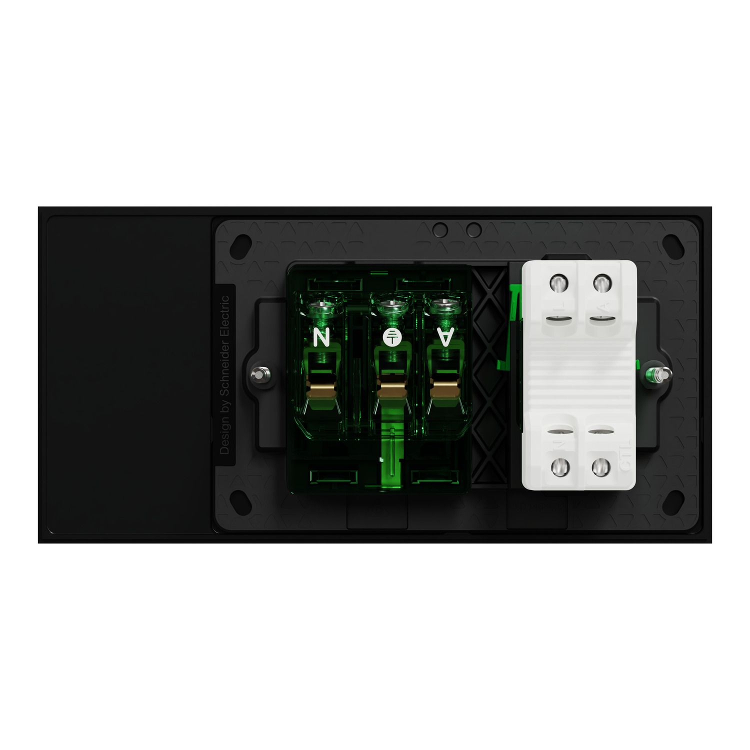 Picture of Single Switch Power Point, Clipsal Solis T Series, Smart Switch, Horizontal Mount, 230V-240V, 10A