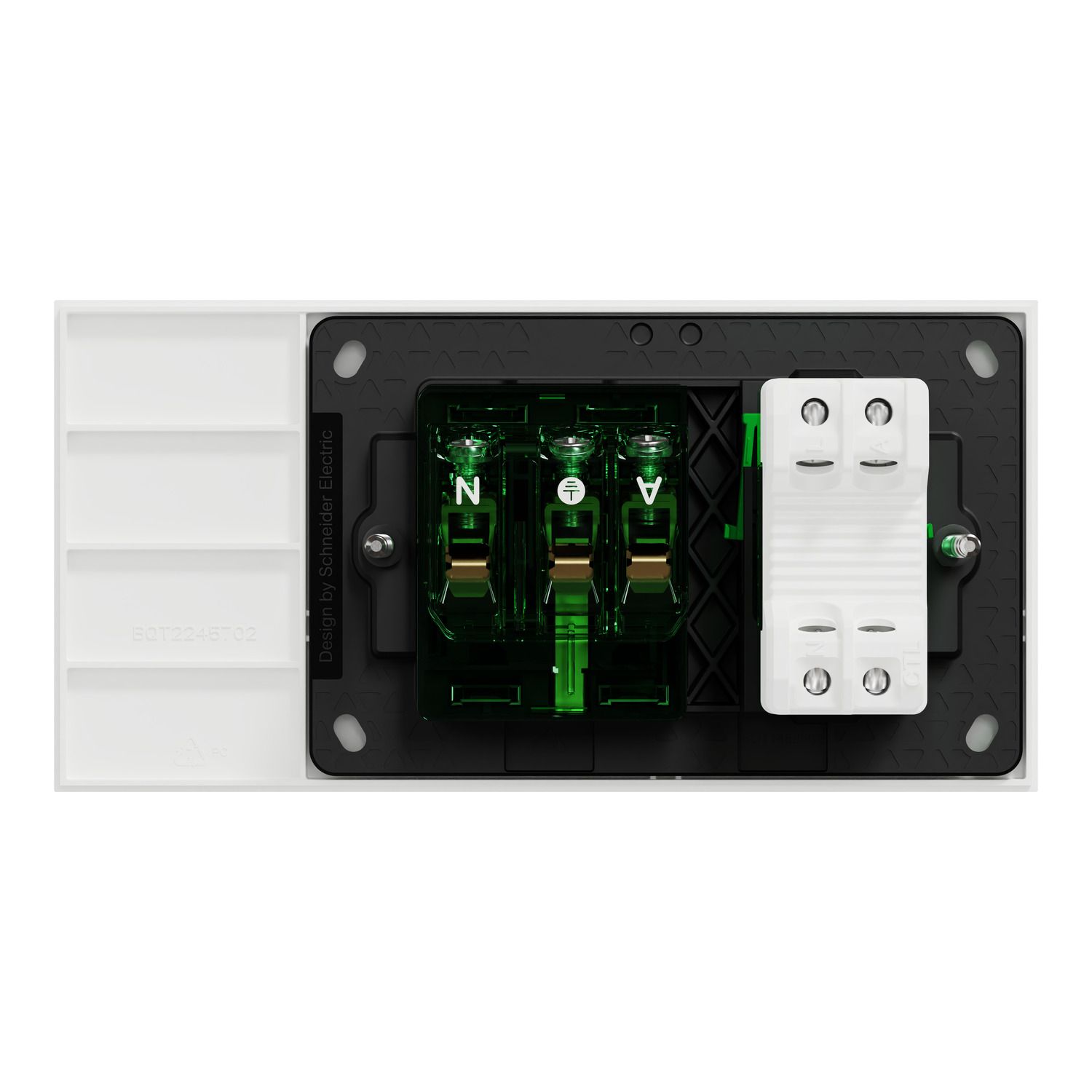 Picture of Single Switch Power Point, Clipsal Solis, Smart Switch, Horizontal Mount, 230V-240V, 10A