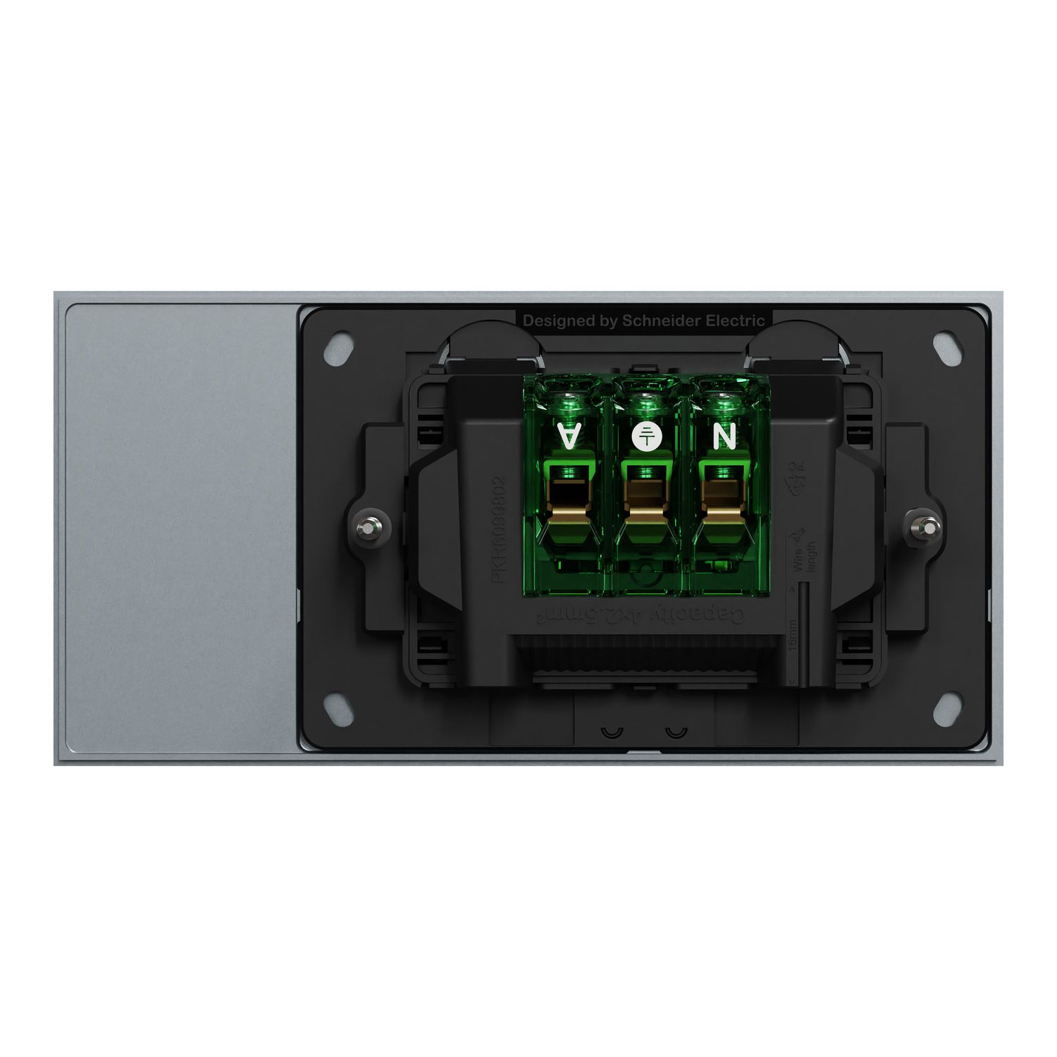 Picture of Double Switch Power Point, Clipsal Solis T Series, Horizontal Mount, 230V-240V, 10A