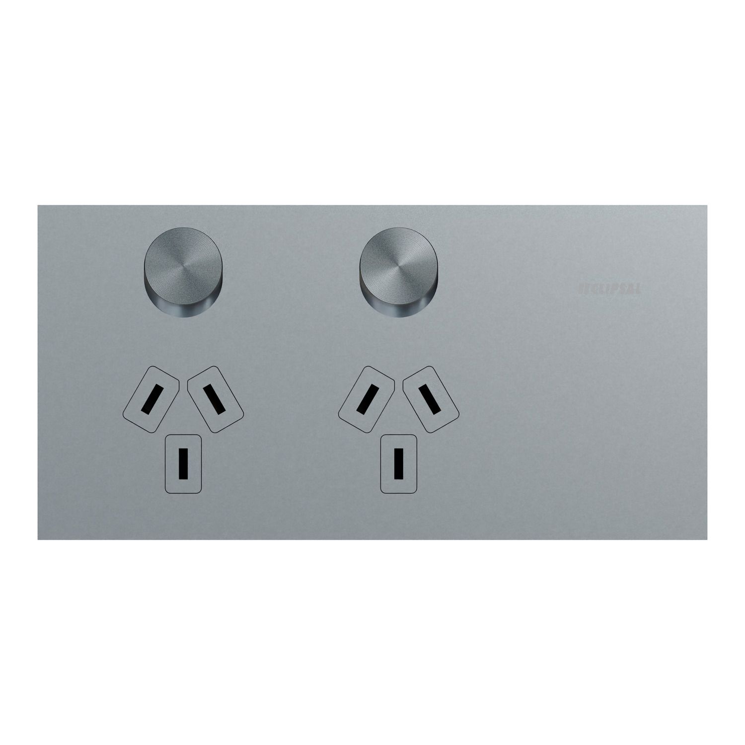 Picture of Double Switch Power Point, Clipsal Solis T Series, Horizontal Mount, 230V-240V, 10A