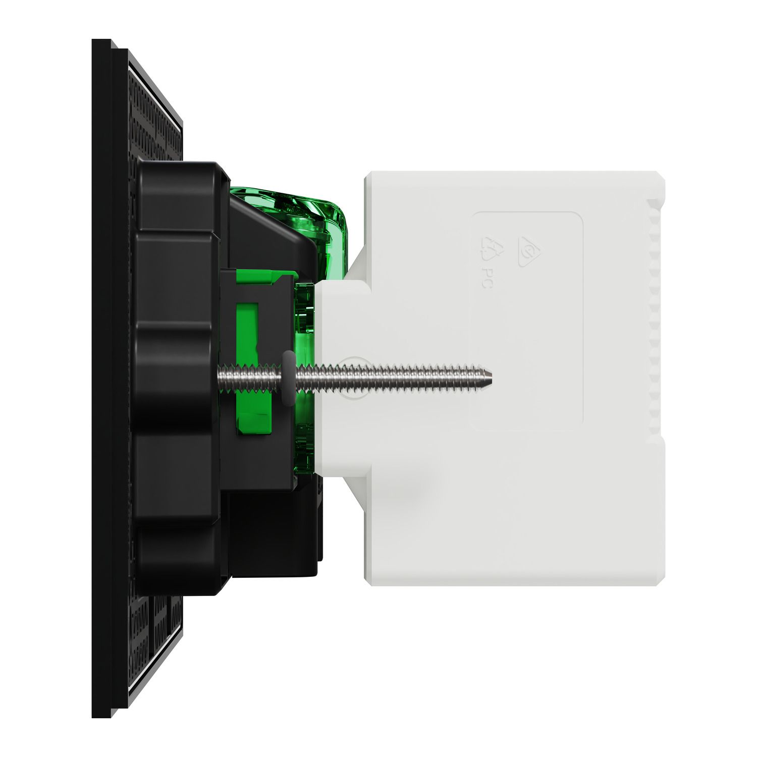 Picture of Double Switch Power Point, Clipsal Solis T Series, with USB C Charger, Horizontal Mount, 230V-240V, 10A